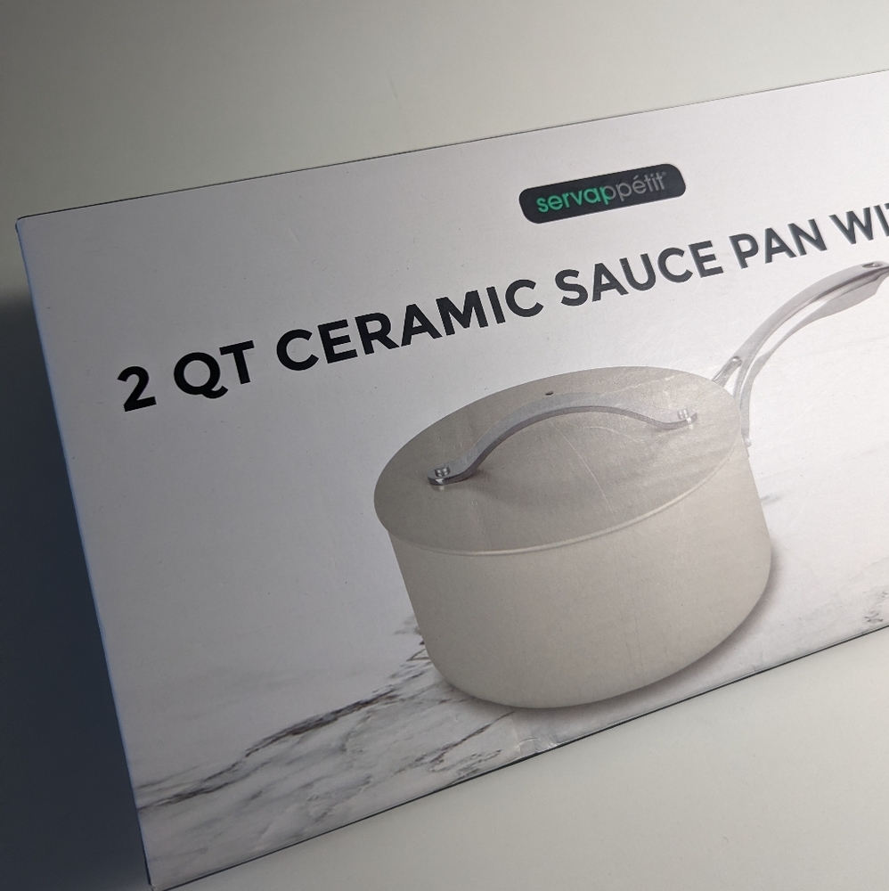 Servappetit 2 Qt Ceramic Sauce Pan with Lid